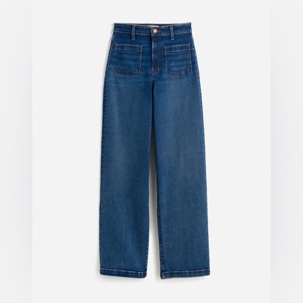 Madewell Curvy Emmett Wide Leg Jean Patch Pocket Edition